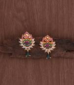  ruby emerald earrings one gram gold