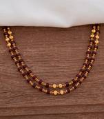 Maroon Beads - Garnet Long Necklace One Gram Gold