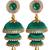 Green pearl earrings