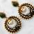 Antique Golden Green N White Pearls Hangings In Antique Style