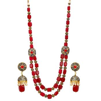 Pink Onyx Necklace Sets 1
