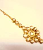 Gold Kundan Maang Tikka
