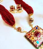 Red Pearl Necklace Sets