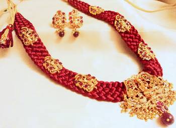 Red Polki Necklace Sets 1