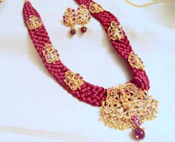 Red Polki Necklace Sets 2