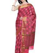 CLASSICATE from the house of The Chennai Silks Women's Pink Dupion Silk Saree Wlth Blouse