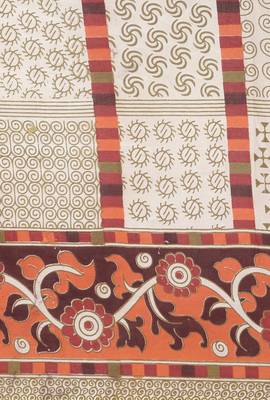 CLASSICATE from the house of The Chennai Silks Women's Beige Kalamkari Pure Cotton Saree Wlth Blouse 4