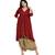 Maroon Kurta With Printed Harem Pants