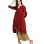 Maroon Kurta With Printed Harem Pants