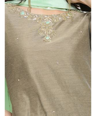 Chanderi Kurta With Chanderi Skirt And Dupatta 4