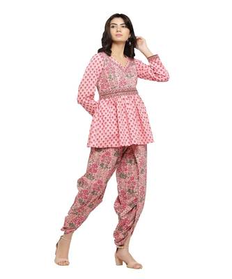 Peplum Top With Dhoti 3