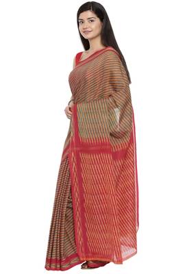 CLASSICATE from the house of The Chennai Silks Women's Multicolor Pochampalli Cotton Saree Wlth Blouse 2