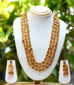 Mulitlayer kundan gold necklace set