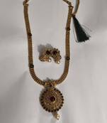 Long Multi Colour Gold Tone Necklace Set