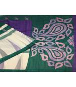 multicolor printed bhagalpuri silk saree with blouse