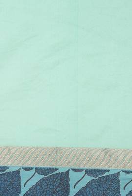 CLASSICATE from the house of The Chennai Silks Women's Green Printed Chanderi Cotton Saree Wlth Blouse 4