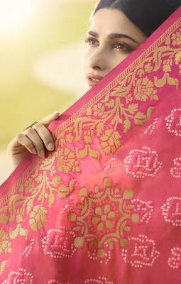 Yellow Embroidered Silk Blend Salwar 4