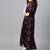 Navy floral print Front Open Shirt Kurta