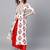 Off-White floral print Front & Side Slit Kurta