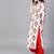 Off-White floral print Front & Side Slit Kurta