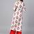 Off-White floral print Front & Side Slit Kurta