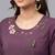 Purple Embroidered Angrakha Kurta