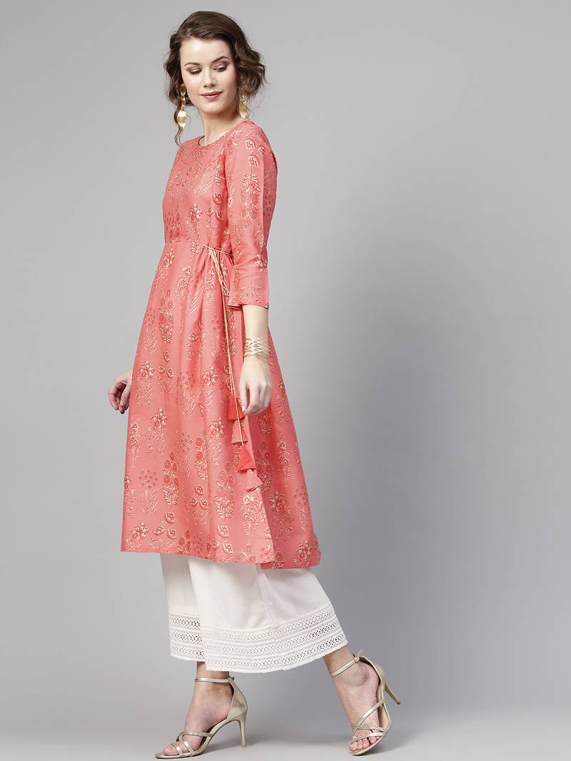 kurti with side tie up