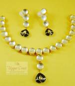 Black Kundan Gold Plated Necklace Uppercrust Jewellery