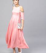 Pink Cold Shoulder Dress