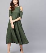 Olive Cold Shoulder Dress