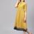 Yellow & Navy Booti Gathered Waist Dress