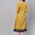 Yellow & Navy Booti Gathered Waist Dress