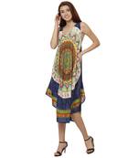 Multicolor Plain Rayon Long Kurtis