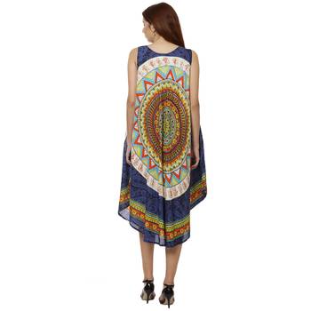 Multicolor Plain Rayon Long Kurtis 4