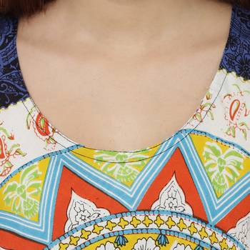 Multicolor Plain Rayon Long Kurtis 5