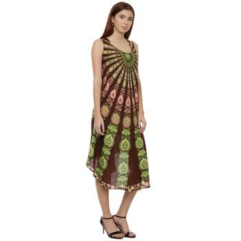Multicolor Plain Rayon Long Kurtis 3