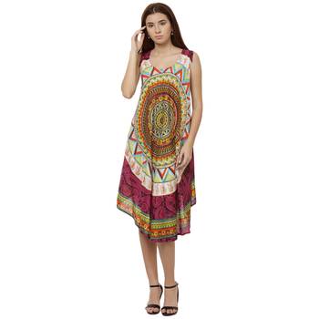 Multicolor Plain Rayon Long Kurtis 1