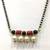 Fashion Antique Red White Pearls Pendant Mangalsutra Black Beads Single Line Layer Short Chain