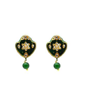 Gold Plated Kundan Maang Tikka With Earring For Women & Girls 3