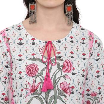Pasta-Green Color Digital Print straight crepe Kurta 5