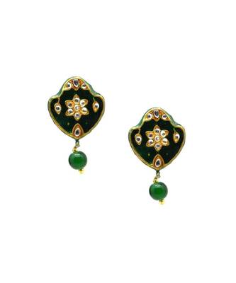 Gold Plated Kundan Earrings For Women & Girls 1