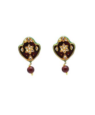 Gold Plated Kundan Earrings For Women & Girls 1