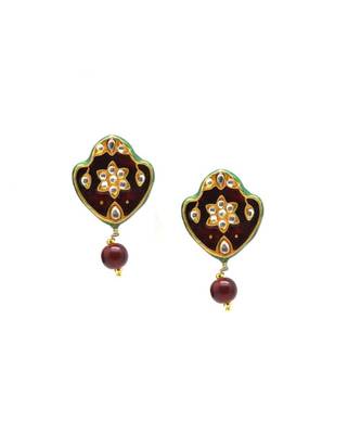 Gold Plated Kundan Earrings For Women & Girls 2