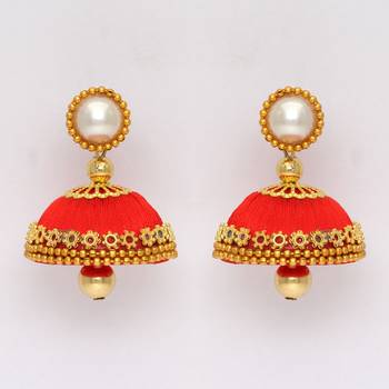 Red jhumkas 1