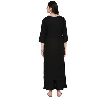 Black Color Digital Print straight Rayon kurta 3