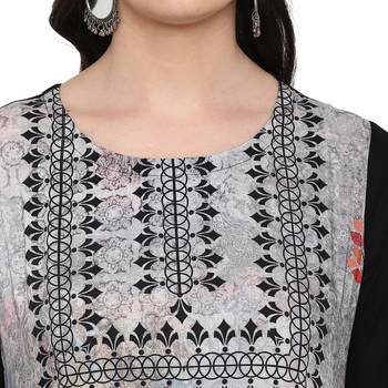 Grey Color Digital Print straight Rayon kurta 5