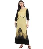 Multi Color Digital Print straight Rayon kurta