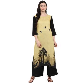 Multi Color Digital Print straight Rayon kurta 2