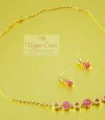 CZ AD Ruby Necklace Jewellery Set