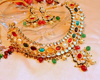 Multicolor Kundan Necklace Sets 1